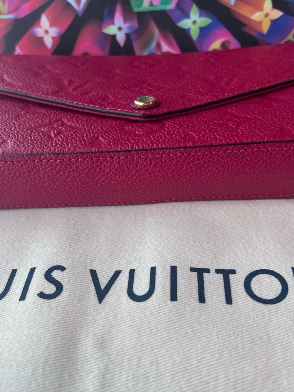 Louis Vuitton Red Felicie Empreint